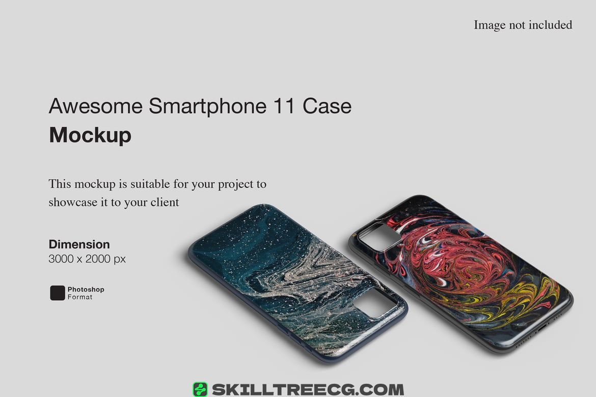 Awesome Smartphone 11 Case Mockup（558168）-技能树